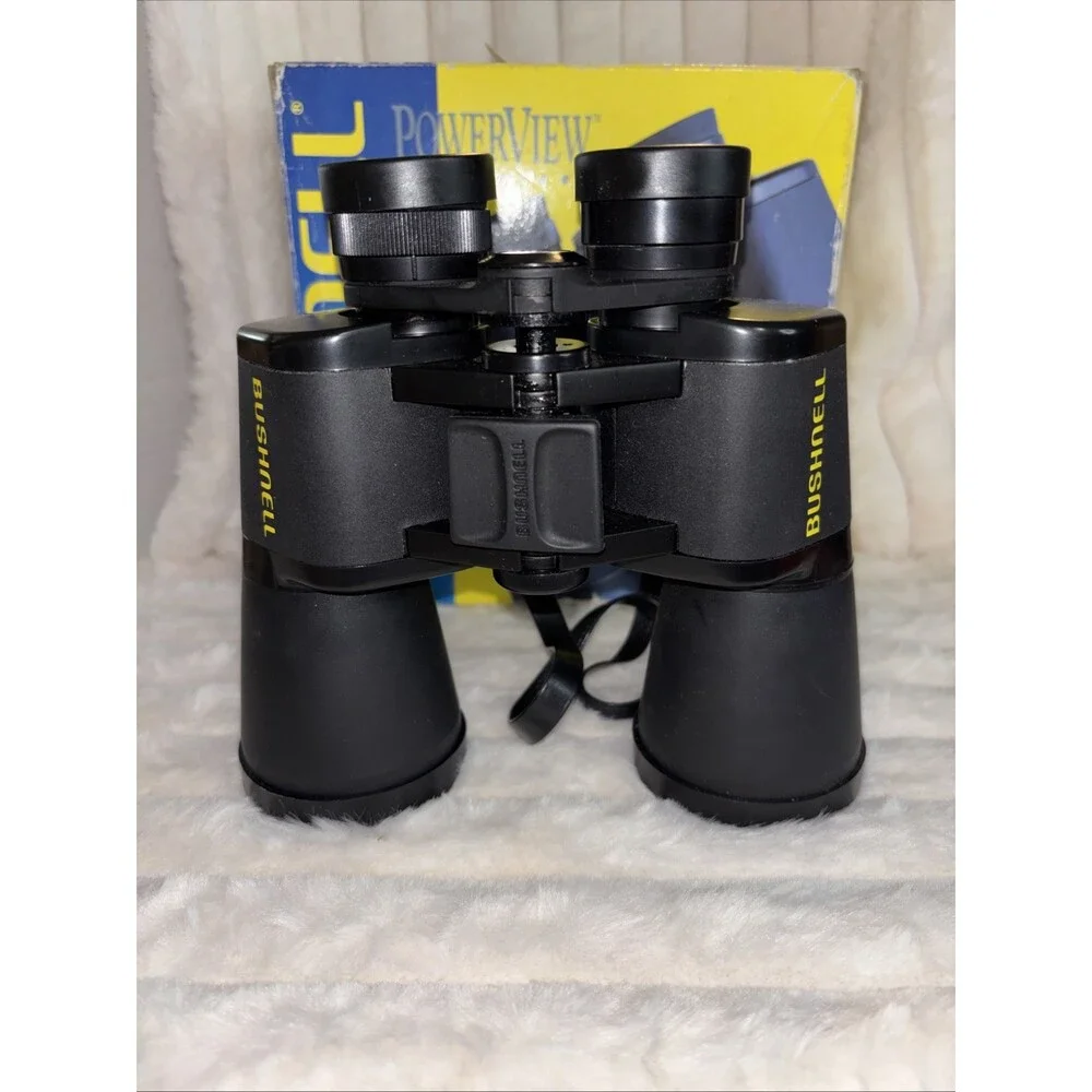 NIB Bushnell PowerView 10x50 Binoculars Wide Angle Insta Focus Lens New In Box